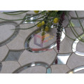 Quartz Mix Glass Water Jet Cutting Mosaic Tile (CFW48)